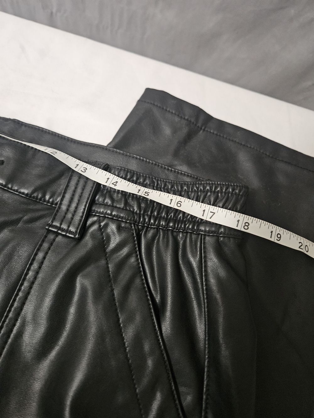 American Eagle PU Cargo Black Pants Biker Grunge GothCore Size 14! - Picture 5 of 8